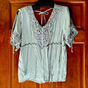 Sage green Maurice’s cold shoulder top
